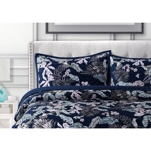 3pc Queen Pariza Printed Oversized Velvet Quilt Set